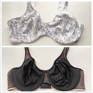 Bundle of 2 White and Black Bali Bras 42D